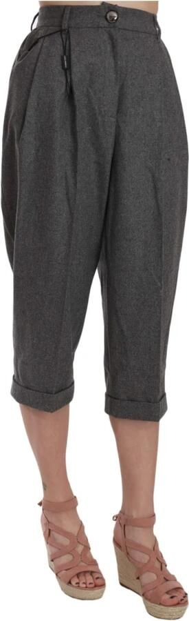 Dolce & Gabbana Elegante grijze wollen en kasjmier geplooide broek Gray Dames - Foto 3