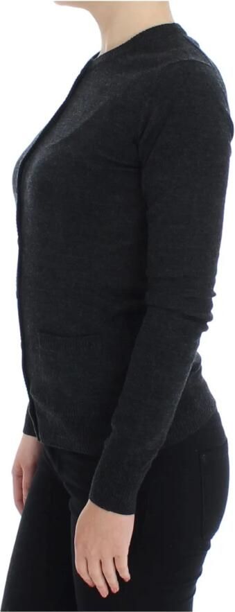 Dolce & Gabbana Black Wool Button Cardigan Sweater Top Zwart Dames - Foto 7