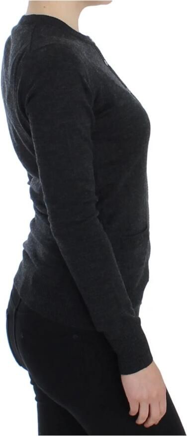 Dolce & Gabbana Black Wool Button Cardigan Sweater Top Zwart Dames - Foto 6