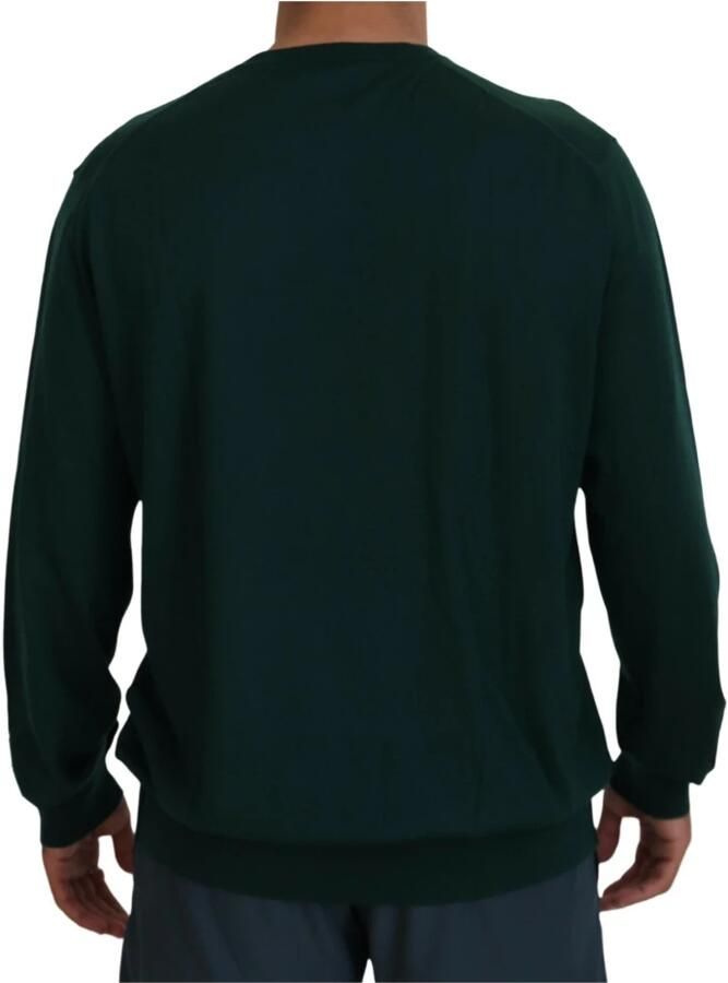 Dolce & Gabbana Green Cashmere Crewneck Pullover Sweater Groen Heren - Foto 2