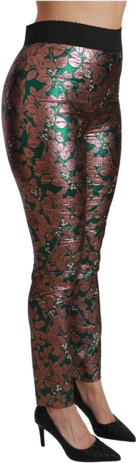 Dolce & Gabbana Luxe Groene Bronzen Blad Leggings Multicolor Dames - Foto 4
