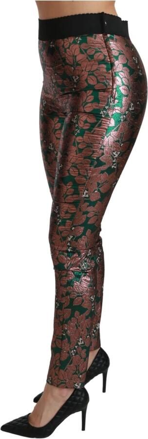 Dolce & Gabbana Luxe Groene Bronzen Blad Leggings Multicolor Dames - Foto 3