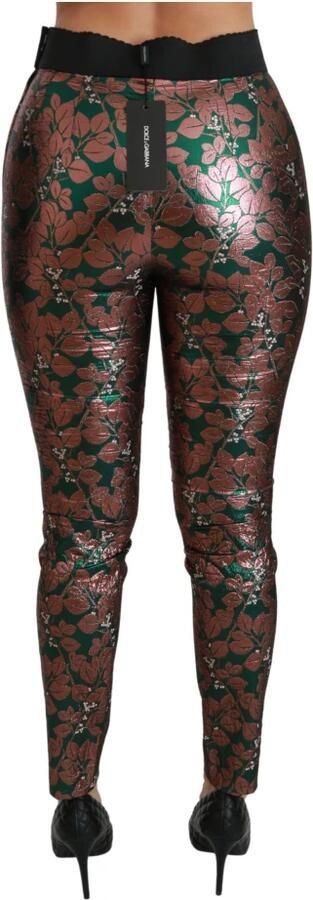 Dolce & Gabbana Luxe Groene Bronzen Blad Leggings Multicolor Dames - Foto 2