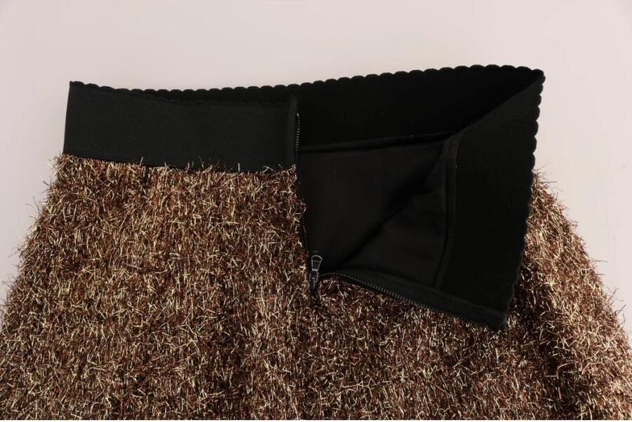 Dolce & Gabbana Elegante hoge taille potloodrok met gouden franjes Yellow Dames - Foto 3