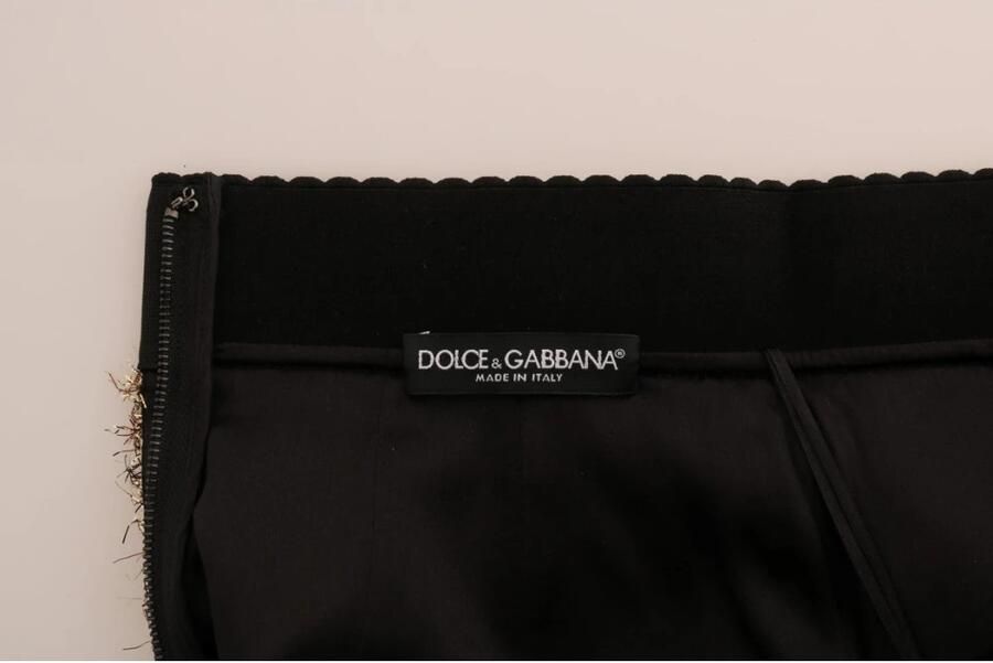 Dolce & Gabbana Elegante hoge taille potloodrok met gouden franjes Yellow Dames - Foto 4