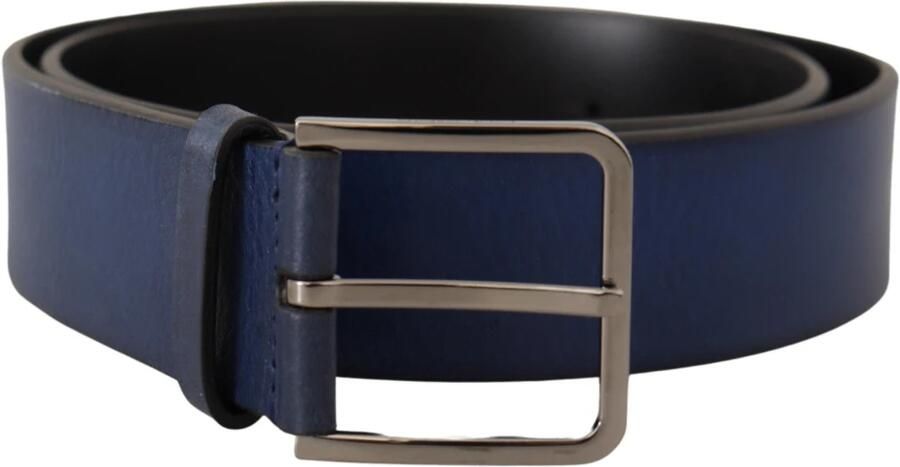 Dolce & Gabbana Zwarte kalfsleren riem met gegraveerd logo en metalen gesp Black Unisex - Foto 18