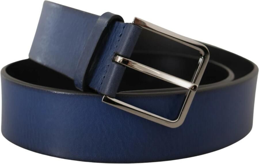 Dolce & Gabbana Zwarte kalfsleren riem met gegraveerd logo en metalen gesp Black Unisex - Foto 14