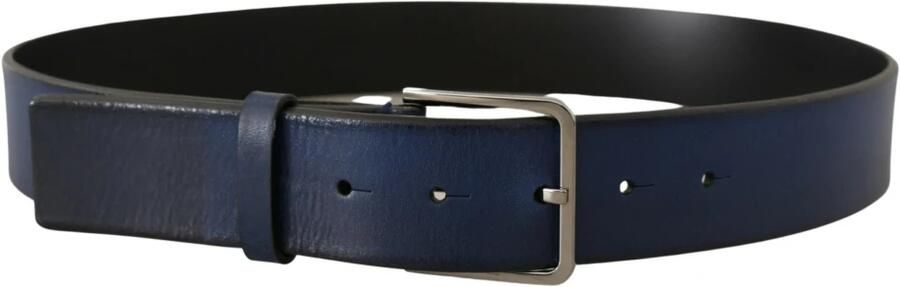 Dolce & Gabbana Elegante Italiaanse Blauwe Leren Riem Blue Heren - Foto 3