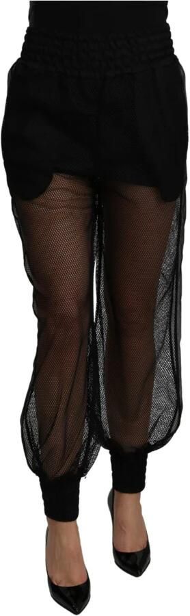 Dolce & Gabbana Elegante joggingbroek met hoge taille van zijdemix Black Dames - Foto 3