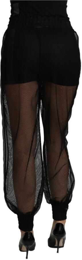 Dolce & Gabbana Elegante joggingbroek met hoge taille van zijdemix Black Dames - Foto 2