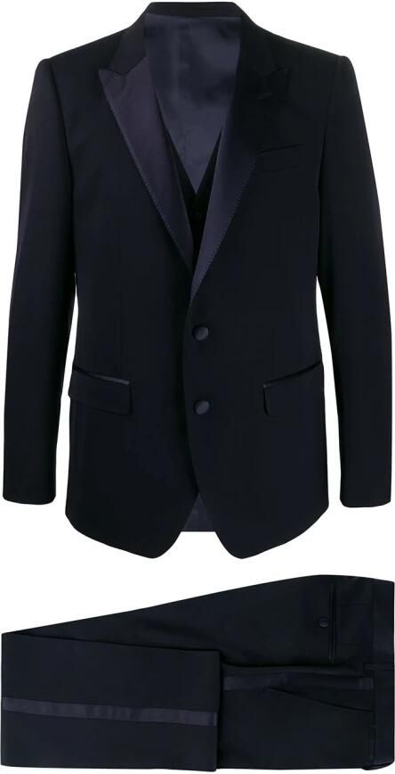 Dolce & Gabbana Zwart Virgin Wool Formeel 3-delig Pak Klassieke Elegantie Black Heren - Foto 9