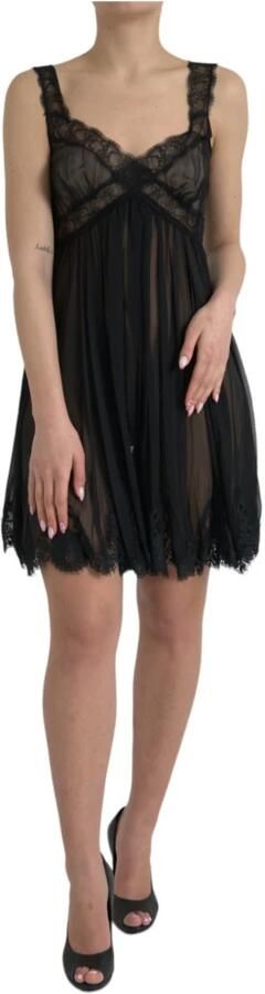 Dolce & Gabbana Elegante Kant Mini Jurk Black Dames - Foto 6