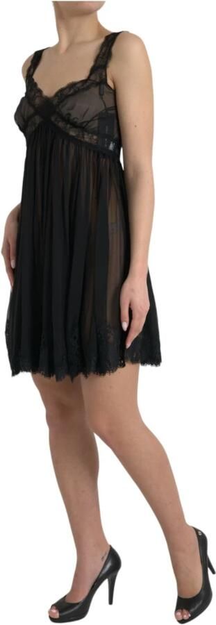 Dolce & Gabbana Elegante Kant Mini Jurk Black Dames - Foto 4