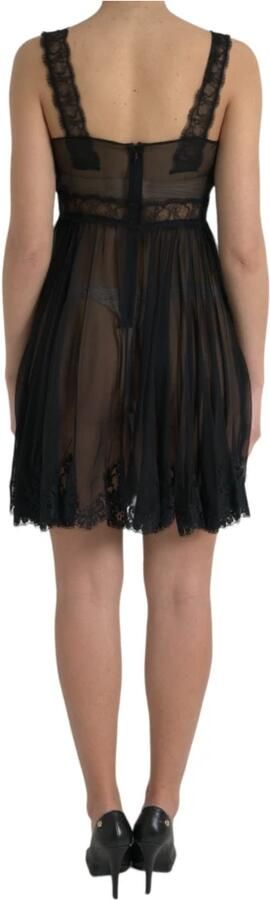 Dolce & Gabbana Elegante Kant Mini Jurk Black Dames - Foto 5