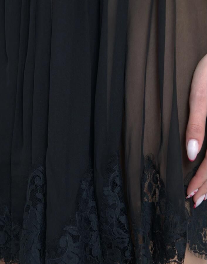 Dolce & Gabbana Elegante Kant Mini Jurk Black Dames - Foto 3