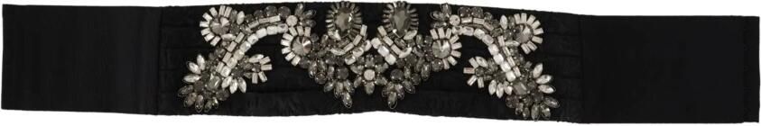 Dolce & Gabbana Zijden riem met strass steentjes drukknoopsluiting Zwart Dames - Foto 7