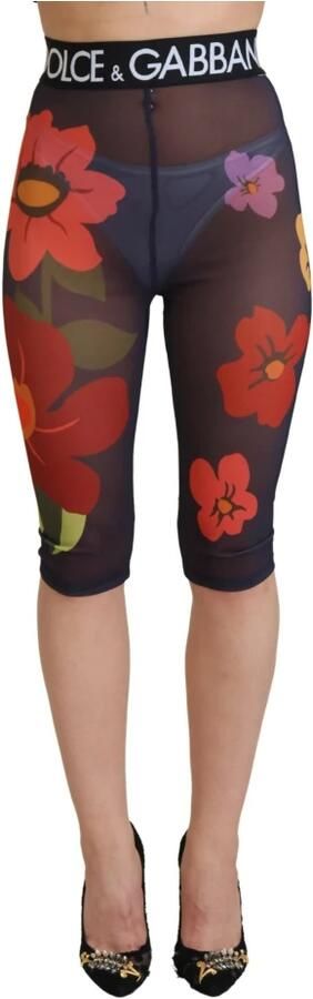 Dolce & Gabbana Elegante Leggings met Bloemenprint en Hoge Taille Black Dames - Foto 3