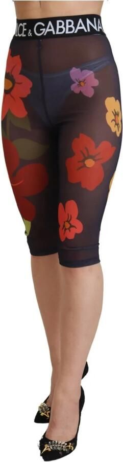 Dolce & Gabbana Elegante Leggings met Bloemenprint en Hoge Taille Black Dames - Foto 2
