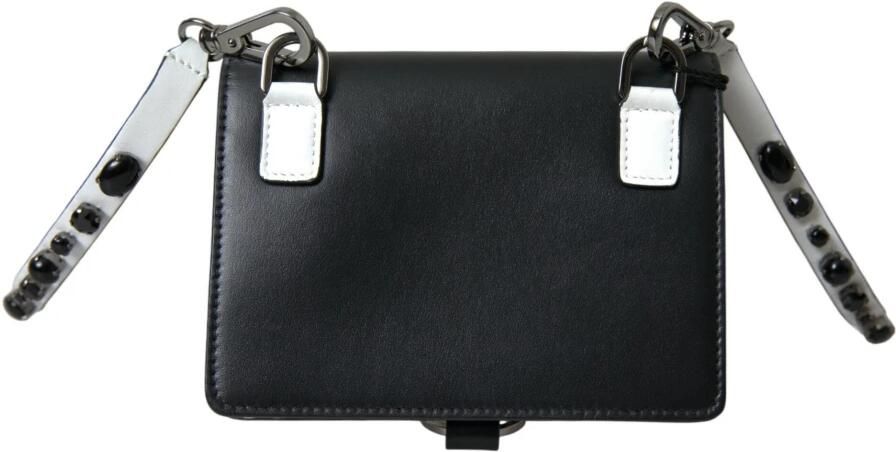 Dolce & Gabbana Elegante Leren Kaarthouder met Kristalversiering Black Dames - Foto 7