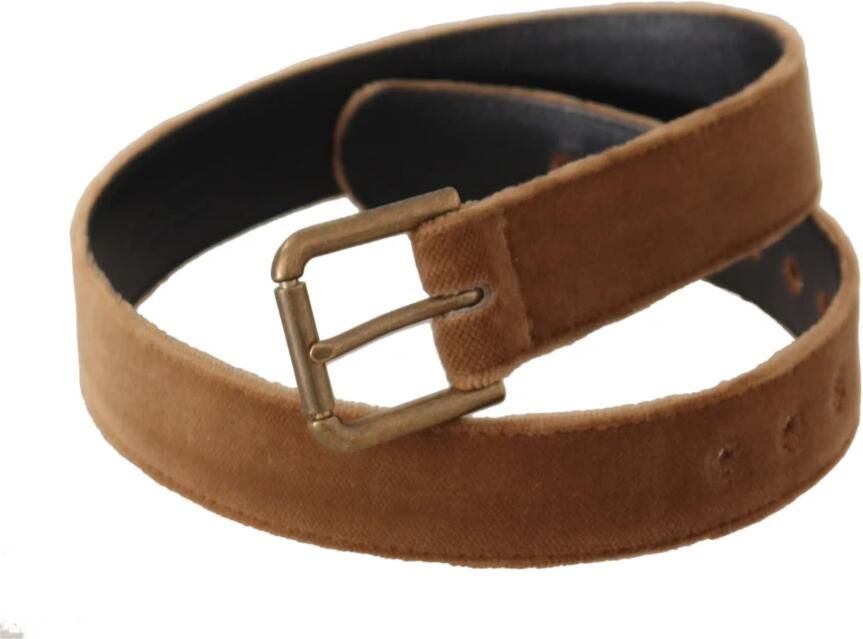 Dolce & Gabbana Elegante Leren Riem met Gegraveerde Gesp Brown Dames - Foto 2