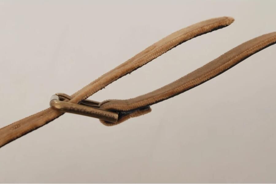 Dolce & Gabbana Elegante Leren Riem met Gegraveerde Gesp Brown Dames - Foto 4