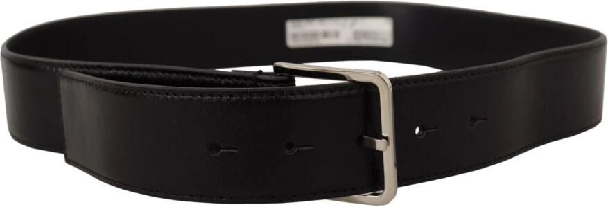 Dolce & Gabbana Breed zilverkleurig metalen gesp riem van zwart kalfsleer Black Heren - Foto 5