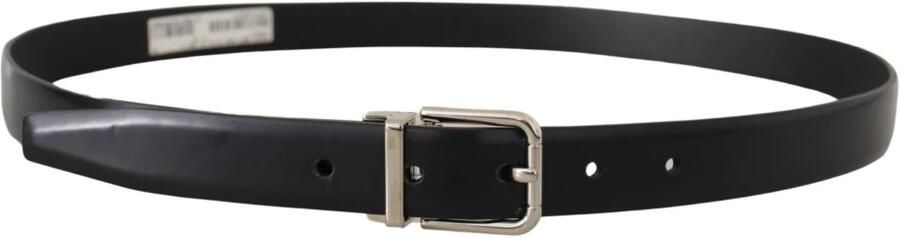 Dolce & Gabbana Zwart Kalfsleren Klassiek Logo Riem Black Heren - Foto 10