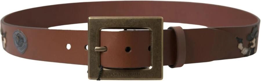 Dolce & Gabbana Elegante Leren Riem met Metalen Gesp Brown Heren - Foto 4