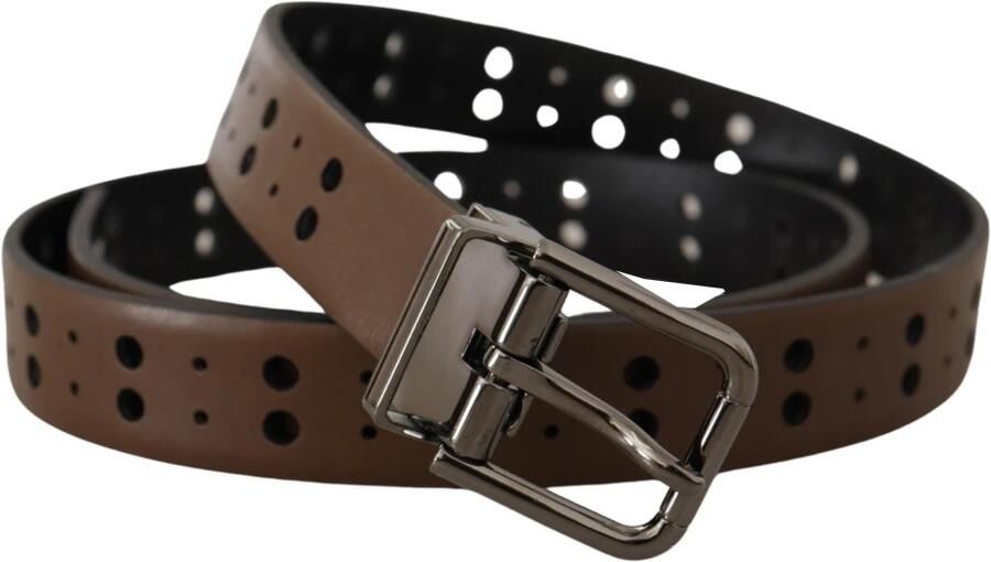Dolce & Gabbana Elegante leren riem met metalen gesp Brown Heren - Foto 1