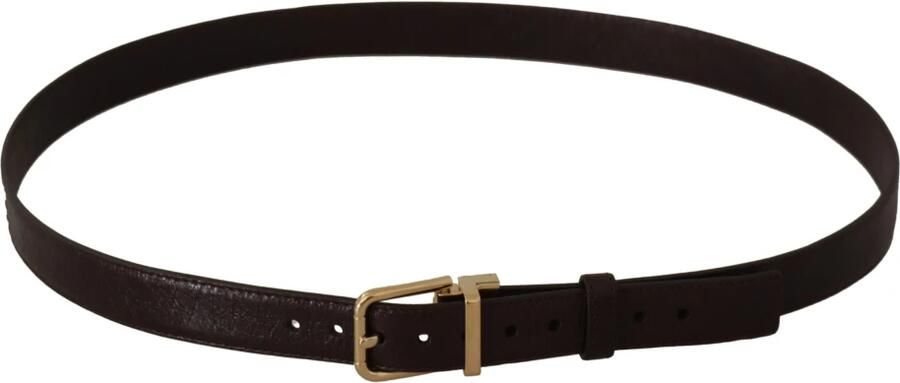 Dolce & Gabbana Elegante Leren Riem met Metalen Gesp Brown Heren - Foto 3