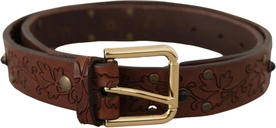 Dolce & Gabbana Zwarte kalfsleren riem met gegraveerd logo en metalen gesp Black - Foto 14