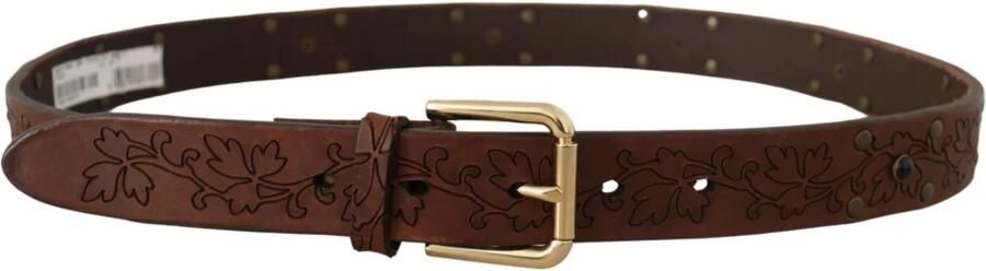 Dolce & Gabbana Zwarte kalfsleren riem met gegraveerd logo en metalen gesp Black - Foto 19