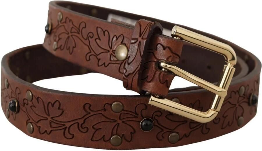 Dolce & Gabbana Zwarte kalfsleren riem met gegraveerd logo en metalen gesp Black - Foto 10