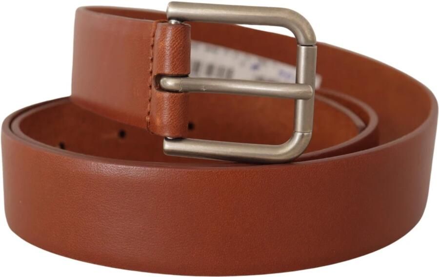 Dolce & Gabbana Zwarte kalfsleren riem met gegraveerd logo en metalen gesp Black - Foto 8