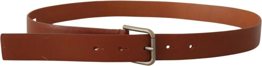 Dolce & Gabbana Elegante Leren Riem met Metalen Gesp Brown Heren - Foto 3