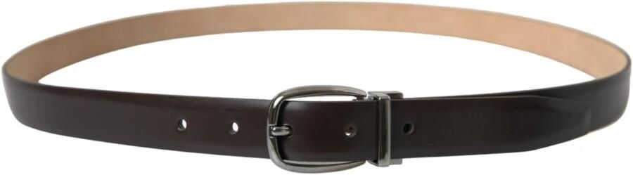 Dolce & Gabbana Elegante leren riem met opvallende gesp Brown Heren - Foto 4