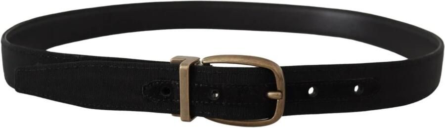 Dolce & Gabbana Elegante Leren Riem Zwart Black Heren - Foto 2