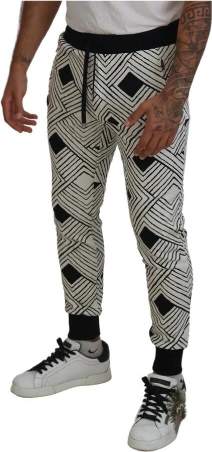Dolce & Gabbana Elegante Monochrome Sport Sweatpants White Heren - Foto 2