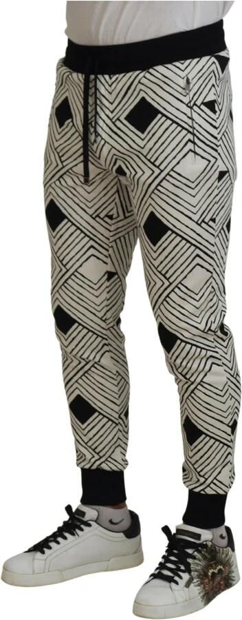 Dolce & Gabbana Elegante Monochrome Sport Sweatpants White Heren - Foto 3