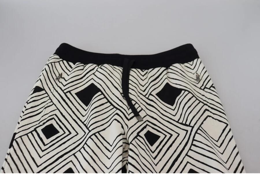 Dolce & Gabbana Elegante Monochrome Sport Sweatpants White Heren
