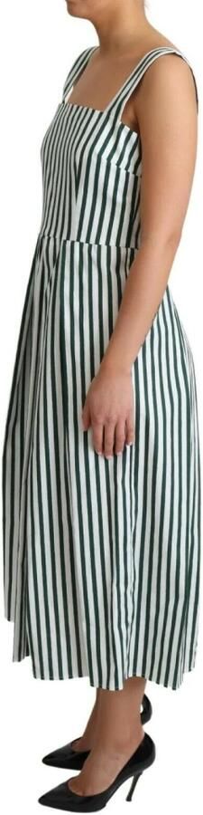 Dolce & Gabbana Elegante mouwloze A-lijn jurk in wit & groen White Dames - Foto 4