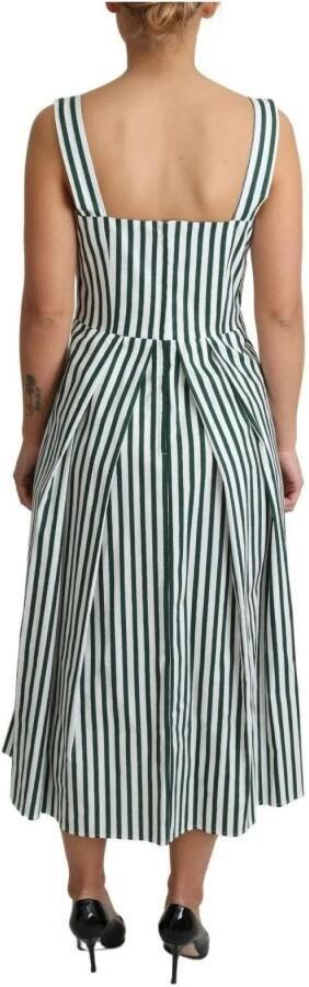 Dolce & Gabbana Elegante mouwloze A-lijn jurk in wit & groen White Dames - Foto 3