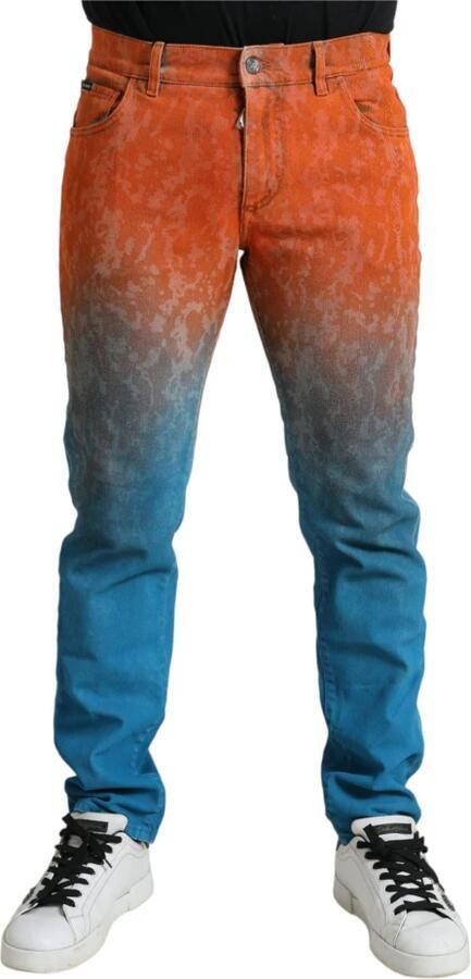 Dolce & Gabbana Elegante Ombre Skinny Denim Jeans Multicolor Heren - Foto 5
