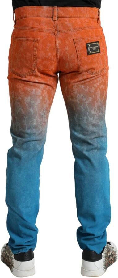 Dolce & Gabbana Elegante Ombre Skinny Denim Jeans Multicolor Heren - Foto 4