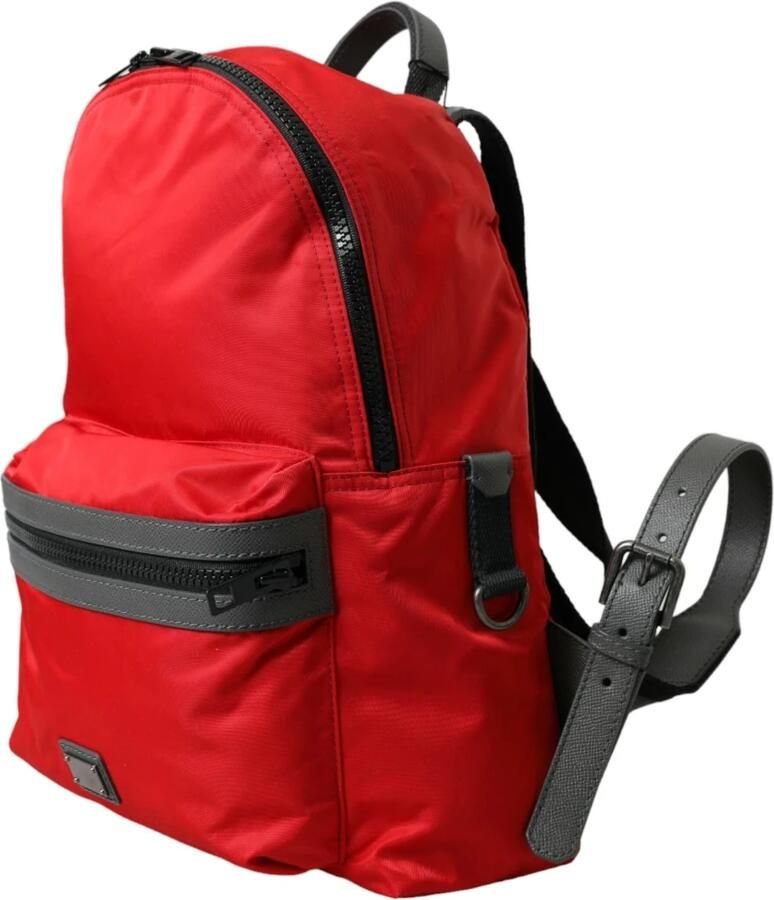 Dolce & Gabbana Elegante rode nylon-leren rugzak Red - Foto 2
