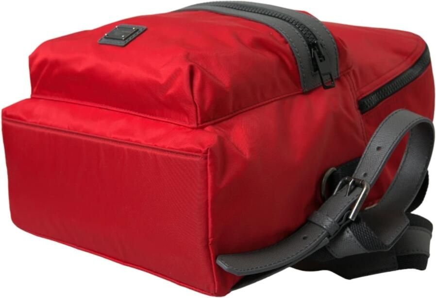 Dolce & Gabbana Elegante rode nylon-leren rugzak Red - Foto 6
