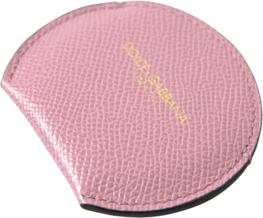 Dolce & Gabbana Elegante roze leren handspiegelhouder Pink Dames