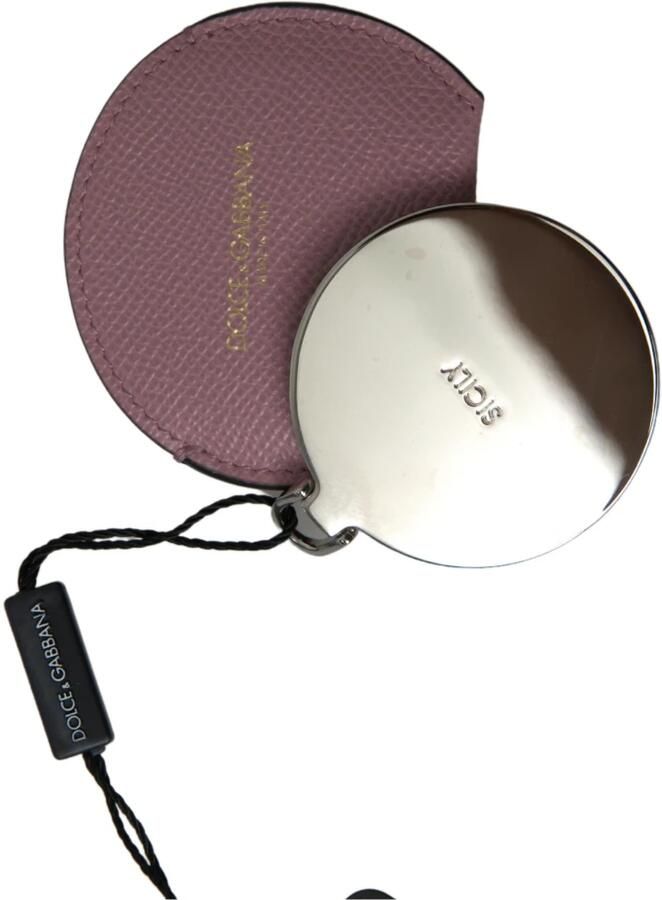 Dolce & Gabbana Elegante roze leren handspiegelhouder Pink Dames - Foto 2