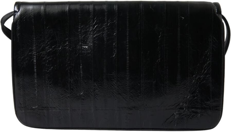 Dolce & Gabbana Elegante Schoudertas van Zwart Leer Black Dames - Foto 5