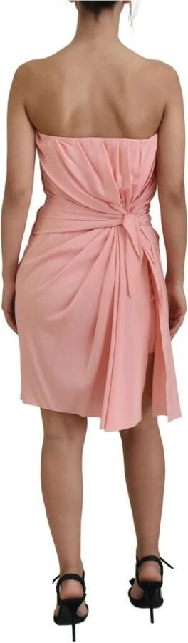 Dolce & Gabbana Roze Zijden Stretch Strapless Sheath Jurk Pink Dames - Foto 3